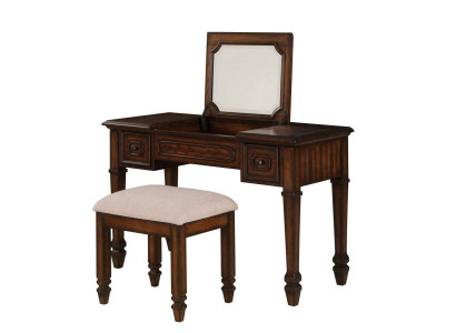 Mesa de maquillaje Taburete Madera Dormitorio Boj Roble rojo Creativo Moderno Lujo