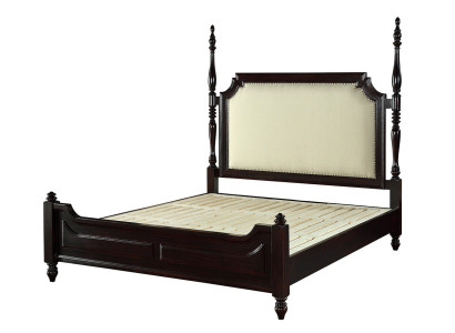 Cama acolchada Country House lujo doble hotel camas dormitorio madera