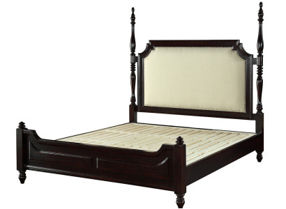 Cama acolchada Country House lujo doble hotel camas dormitorio madera