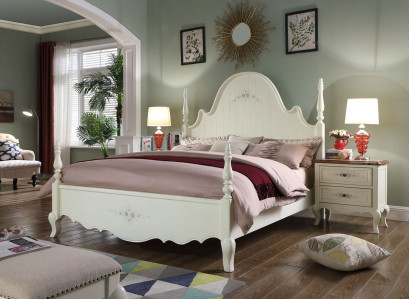 Juego de dormitorio de calidad 3 piezas Cama Cama doble Camas 2 mesitas de noche Madera 3 piezas. Nuevo