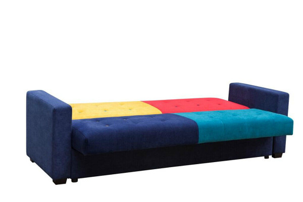 Sofá cama de tela Sofá Sofá Textil Conjunto de tapicería Función de cama 3 plazas Nuevo
