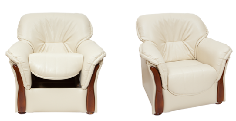 Sillón clásico. Sofá de televisión de 1 plaza. Sofá de diseñador de tela.