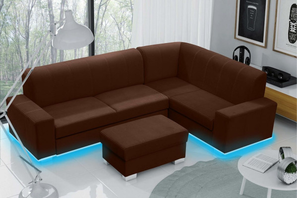 Sofá sofá cama sofá de diseñador con función de cama + cama nido sofá de esquina sofá nuevo