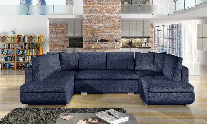 XXL conjunto de muebles de salón esquinero sofá sofá tapizado esquina diseño nuevo tela