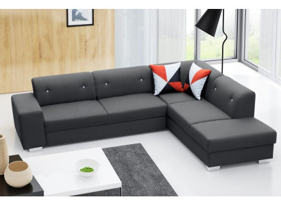 Sofá sofá cama Sofá de diseñador con función de cama + compartimento para cama Sofá de esquina Sofá NUEVO