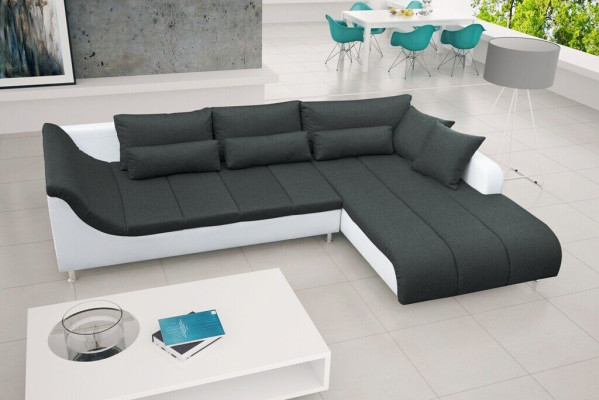 Sofá cama esquinero, sofá, sofá cama, función de cama, acolchado, función de sueño, nuevo juego de muebles.