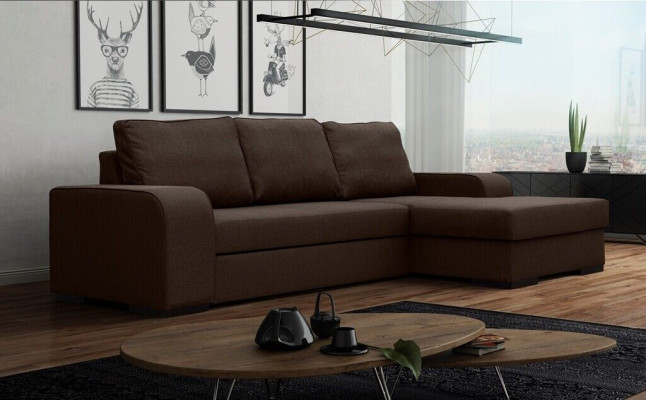 Sofá cama esquinero con función de cama, sofá, sillón, nuevo juego de esquina con tapicería y función de cama.