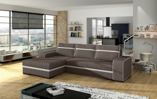 Sofá cama con función de cama y almacenamiento - sofá esquinero, nuevo en el surtido.