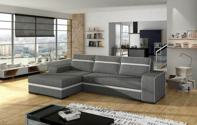 Sofá cama con función de cama y almacenamiento - sofá esquinero, nuevo en el surtido.