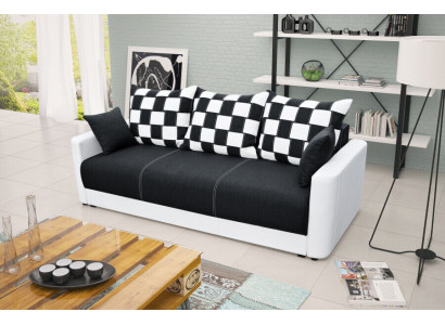 Sofá cama de 3 plazas con función de cama y almacenamiento debajo del asiento - Sofá abatible cómodo