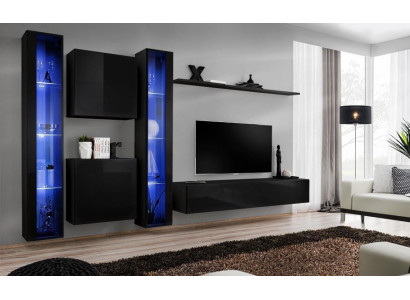 Juego de muebles de sala de estar diseñador 2x armario de pared vitrina suspendida mobiliario.