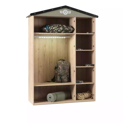 Muebles infantiles Conjunto de habitación de lujo Cama Verde Estructura de cama de madera de 5 piezas