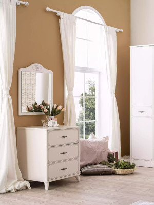 Cama juvenil completa Cama funcional Set extensible de 8 piezas de madera blanca.