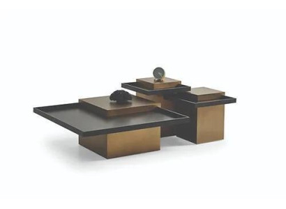Conjunto de mesas de centro modernas para sala de estar, muebles de lujo, 3 mesas auxiliares de madera.