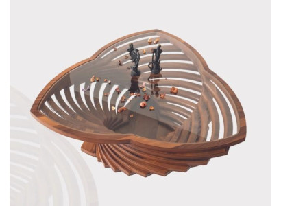 Mesa de centro de vidrio moderna de Braun, 2 mesas de café auxiliares, mesa de diseñador.