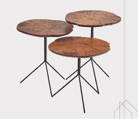 Mesa de centro 3x Mesa de sala de diseño Moderno Muebles de lujo 3 piezas Set