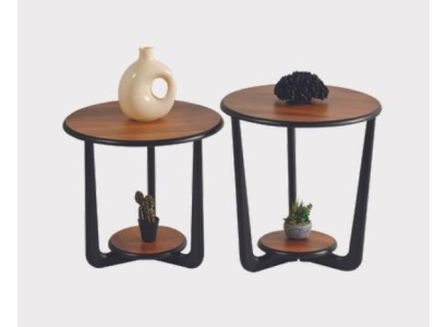 Set de 2 mesas de centro, mesas de café, mesas auxiliares, mesa de diseñador para sala de estar.