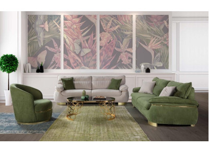 Conjunto de sofás 3+3+1 plazas gris Sofá tapizado de tela conjunto de muebles