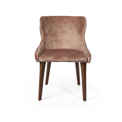 Silla Chesterfield marrón claro silla textil diseñada elegante mobiliario de comedor