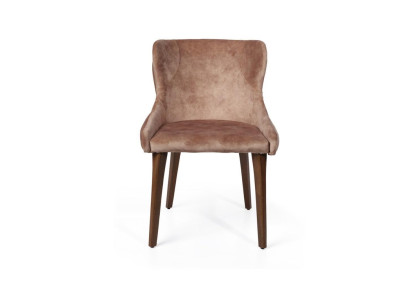 Silla Chesterfield marrón claro silla textil diseñada elegante mobiliario de comedor