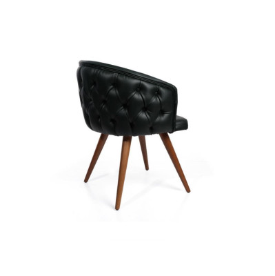 Silla moderna negra diseñador Chesterfield silla de comedor estilo italiano sillas tapizadas.
