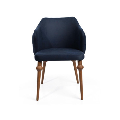 Silla de comedor Chesterfield de diseñador Silla de madera maciza de diseñador de una plaza