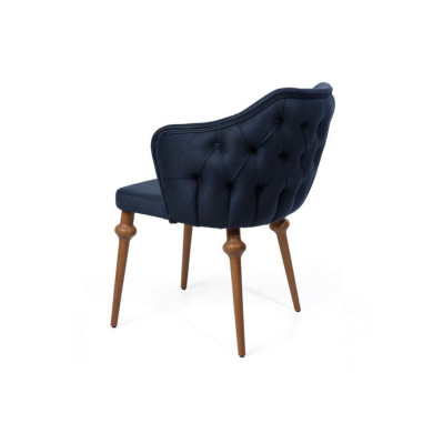 Silla de comedor Chesterfield de diseñador Silla de madera maciza de diseñador de una plaza