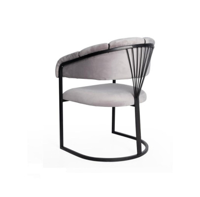 Sillas de comedor de acero inoxidable lujosas silla blanca sillón sala de estar muebles
