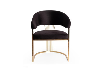 Diseñador silla de una plaza de lujo de acero inoxidable elegante silla tapizada de estilo.