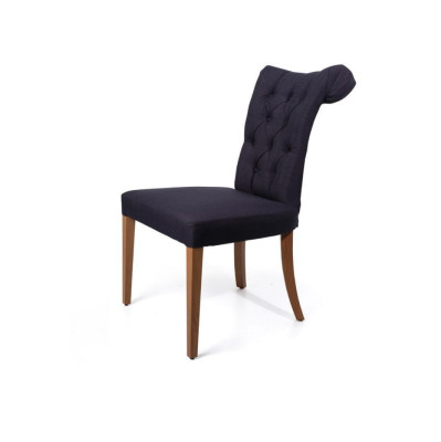 Silla de comedor de lujo de tela de madera maciza diseño silla sillón tapizada Art Deco