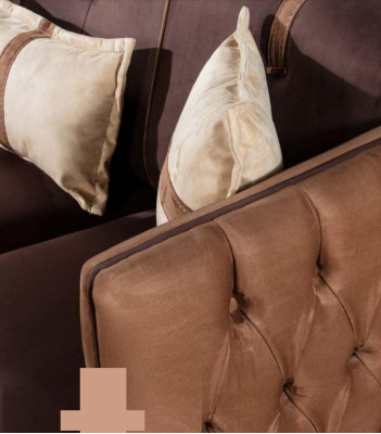 Conjunto de sofá Conjunto de sofá 3+3+1 plaza Sillón Chesterfield de tres plazas