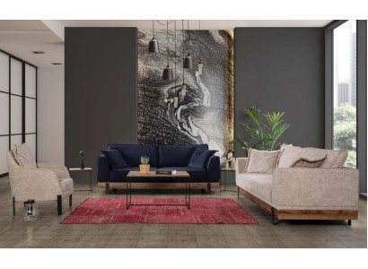 Conjunto de sofás 331 Sofás Cama Sofás Tapizados de Madera Sofá de Tela