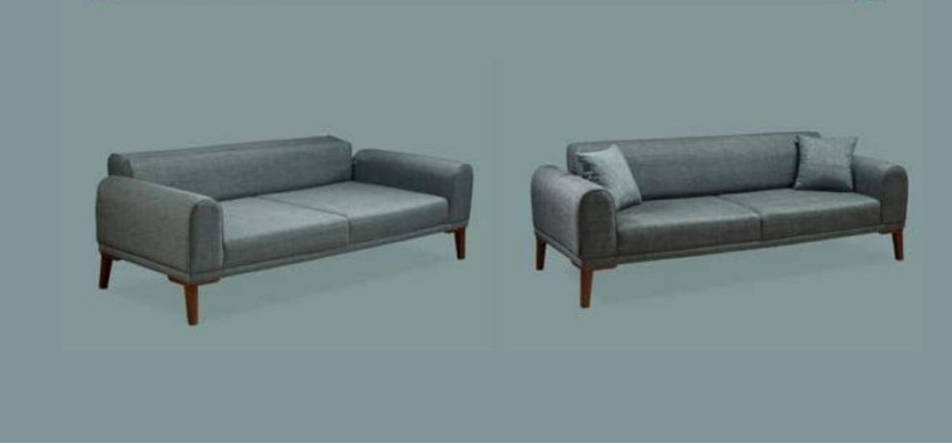 Sofá moderno de lujo de 3 plazas diseño de sofá tapizado de madera.