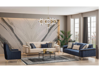 Sofá conjunto conjuntos sofás sofá silla tres plazas 3+3+1 asientos tela grupo nuevo