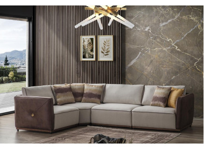 Sofá esquinero Sofás en forma de L Sofá esquinero Sala de estar Diseño de esquina de lujo Muebles de sofá