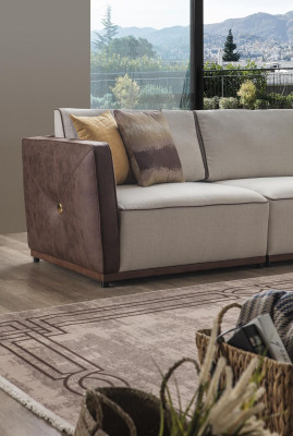 Sofá esquinero Sofás en forma de L Sofá esquinero Sala de estar Diseño de esquina de lujo Muebles de sofá