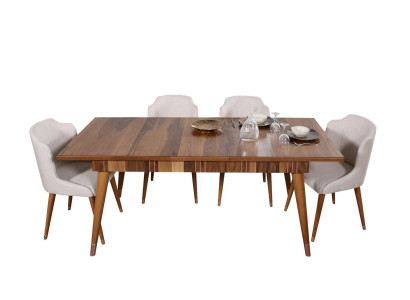 Mesas Mesa de madera Mesa de metal Mesa de lujo Mesas de comedor de diseño italiano Muebles de madera nuevos