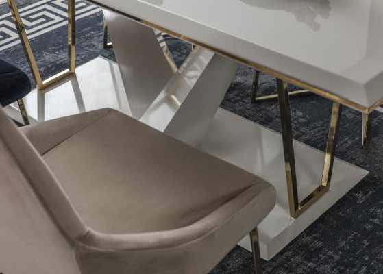 Silla de salón, silla de comedor de lujo beige, silla, sillas, diseño moderno, muebles.