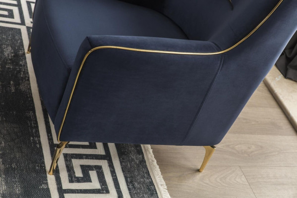 Sillón de una plaza 1 asiento Sillón club Tela Silla moderna Muebles de salón Textil