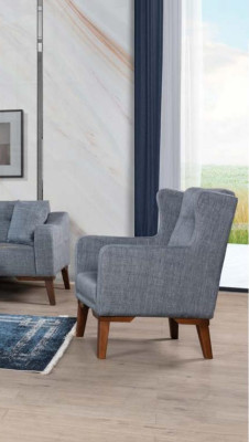 Conjunto de sofás 3 + 3 + 1 Asiento Juego completo de sofá sillón Textil 3 piezas