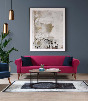 Conjunto de sofás 3+3+1 asiento Sofá de diseño Tapizado Sofá Moderno 3 piezas