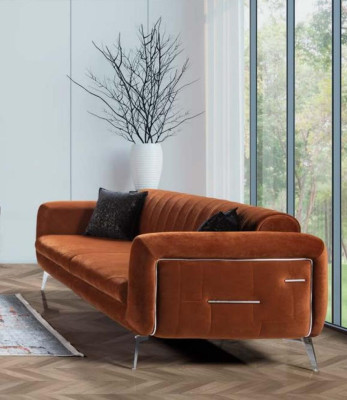 Conjunto de sofás 3+3+1 asientos Sofás Sillones Tela de lujo Diseño de sala de estar