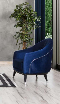 Sofá conjunto 3+3+1 asientos sofás tapizados sofás de madera gris azul terciopelo