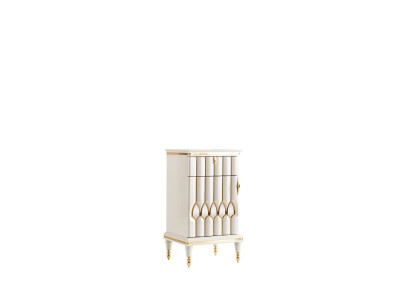 Cómoda blanca elegante armario cómoda diseño metálico moderno dormitorio nuevo.