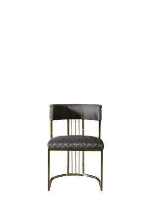 Silla Gris Comedor Moderno Sillas Diseño Elegante Mobiliario Metal Nuevo