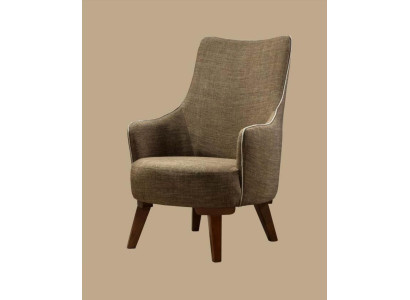 Sillón moderno de lujo de 1 plaza diseño sala de estar tapizado madera mueble.