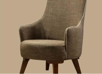 Sillón moderno de lujo de 1 plaza diseño sala de estar tapizado madera mueble.