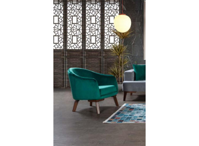 Silla de lujo de un solo asiento para la sala de estar, nueva, de color verde.