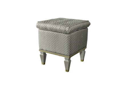 Taburete gris Banco tapizado Taburete Reposapiés Otomana Banqueta Puf de asiento