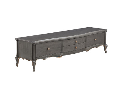 Mueble bajo de televisión clásico Sideboard RTV XXL, mesa de lujo de madera para salón nuevo.